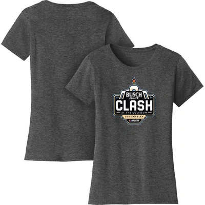 Shop Checkered Flag Sports Heather Charcoal 2024 Clash At The Coliseum T-shirt