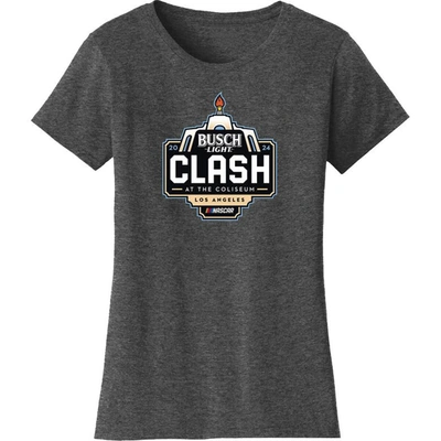 Shop Checkered Flag Sports Heather Charcoal 2024 Clash At The Coliseum T-shirt