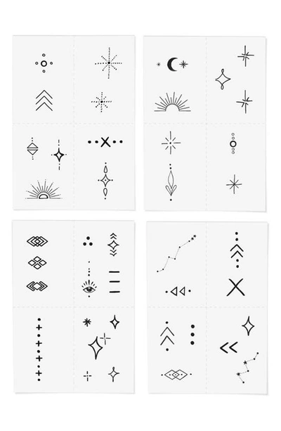 Shop Inked By Dani Celestial Temporary Tattoos In Black