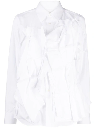 Shop Comme Des Garçons Comme Des Garcons Women Applique Shirt In White