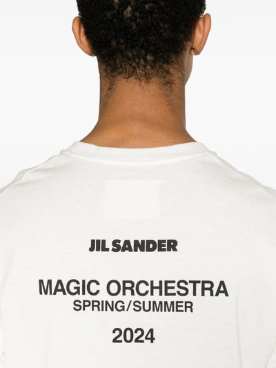 Shop Jil Sander Men Graphic Print T-shirt In White