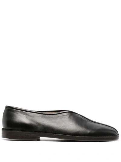 Shop Lemaire Men Flat Piped Slippers In Bk999 Black
