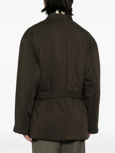 Shop Lemaire Men Wadded Liner Jacket In Forest Brown Br499