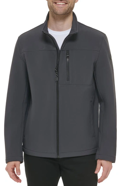 Shop Calvin Klein Softshell Jacket In Iron