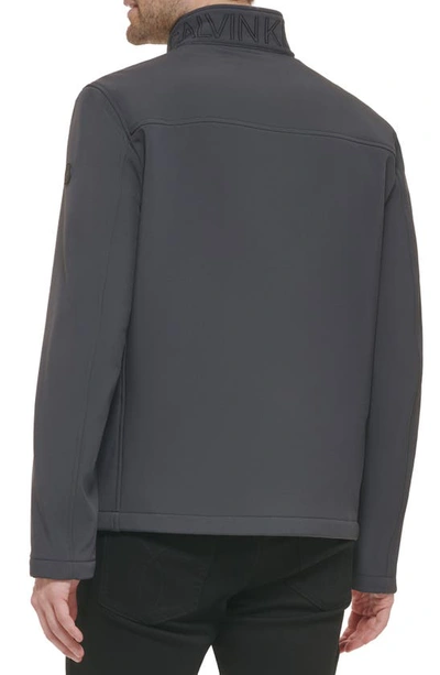 Shop Calvin Klein Softshell Jacket In Iron