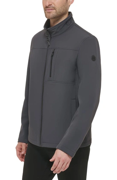 Calvin Klein Men's Regular Fit Stand Collar Jacket In Iron