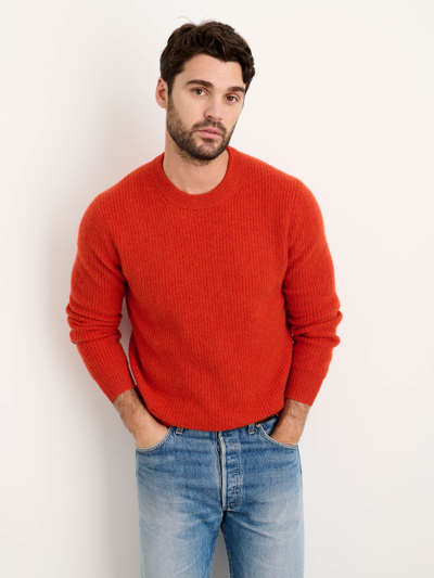 Shop Alex Mill Jordan Sweater In Washed Cashmere In Paprika