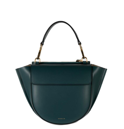 Shop Wandler Hortensia Mini Top Handle Bag In Green