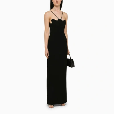 Shop Monot Mônot Black Long Dress With Slit