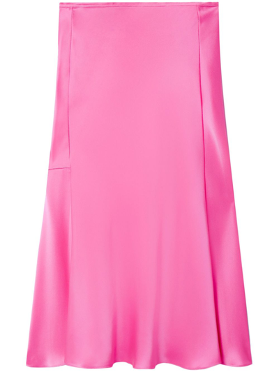 Shop Stella Mccartney Pink Bias-cut Satin Skirt