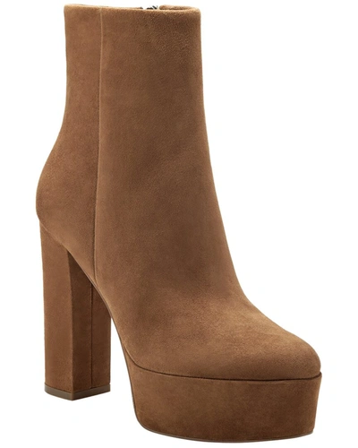 Shop Marc Fisher Ltd Caled Leather Bootie In Brown