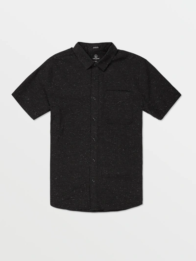 Shop Volcom Date Knight Short Sleeve Shirt - Black