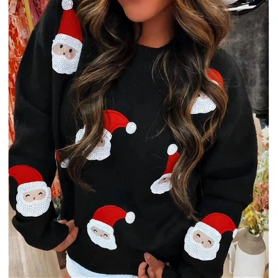Shop Jadyk Santa Claus Is Coming To Town Sweater In Black