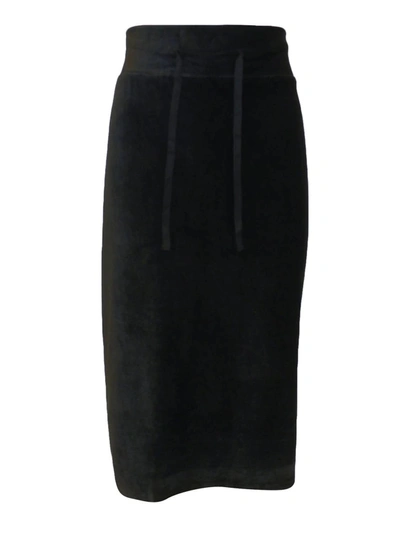 Shop Daniella Faye Women's Velour Sport Skirt In Black