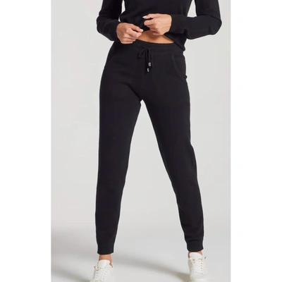 Shop Anatomie Cashmere Relaxed Fit Mid-rise Joggers In Black