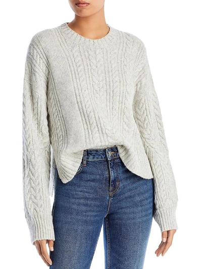 Shop Remain Dreah Womens Wool Cable Knit Pullover Sweater In Grey