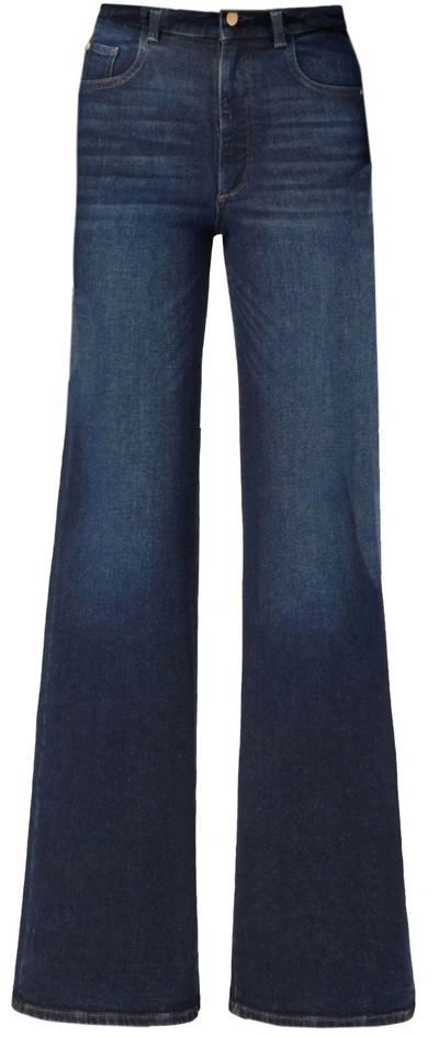 Shop Dl1961 - Women's Hepburn Wide Leg Jeans In Dark Blue