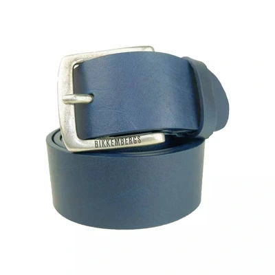 Shop Bikkembergs Leather Men's Belt In Blue