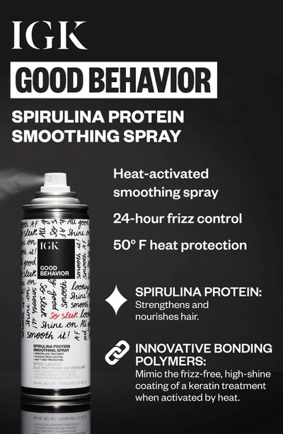 Shop Igk Good Behavior Spirulina Protein Smoothing Spray, 5.6 oz
