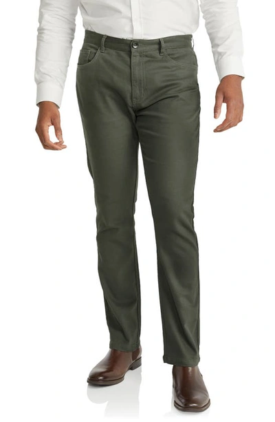 Shop Johnny Bigg Murphy Stretch Cotton Knit Chinos In Olive