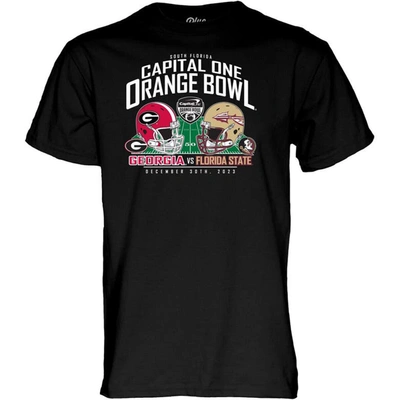 Shop Blue 84 Black Florida State Seminoles Vs. Georgia Bulldogs 2023 Orange Bowl Matchup T-shirt