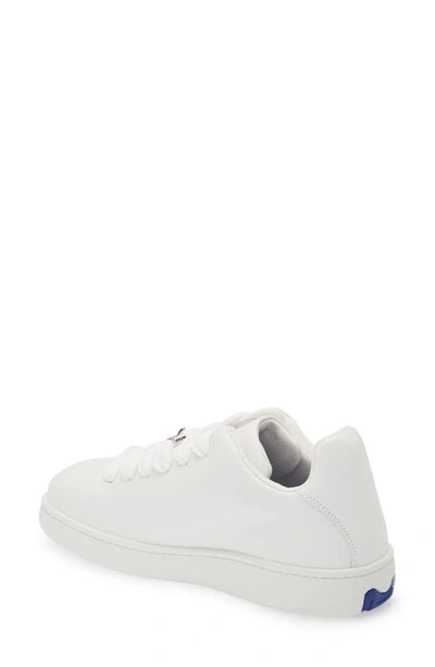 Shop Burberry Leather Box Sneaker In White