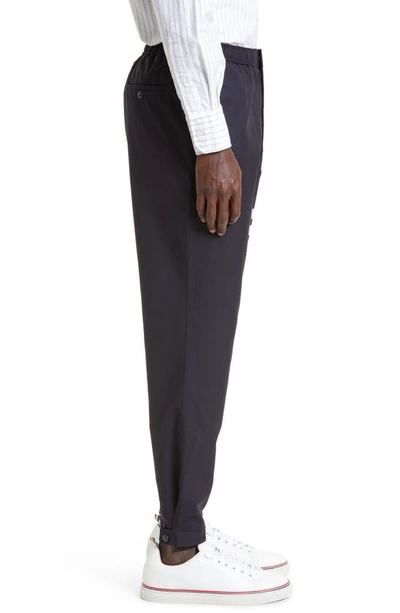 Shop Thom Browne 4-bar Wool Track Pants In Navy