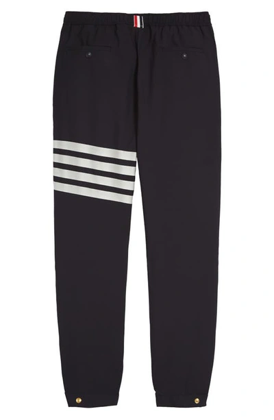 Shop Thom Browne 4-bar Wool Track Pants In Navy