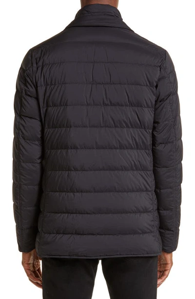 Herno La Giacca Water Resistant Down Blazer With Removable Bib In Black