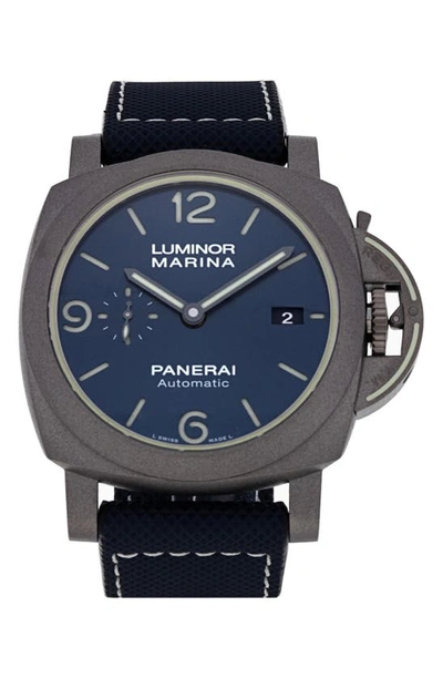 Shop Watchfinder & Co. Panerai  Luminor Marina Textile Strap Watch, 44mm In Blue
