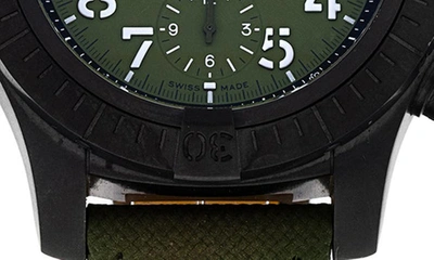 Watchfinder & Co. Breitling  Avenger Chronograph 45 Night Mission Canvas Strap Watch, 45mm In Green