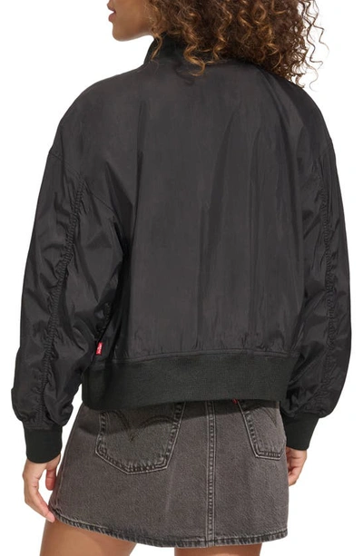 Shop Levi's Techy Nylon Bomber Jacket In Black