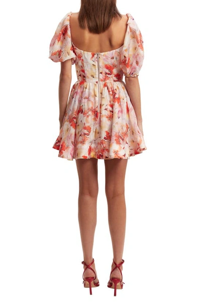 Bardot Kiah Floral Corset Minidress In Painterly Floral