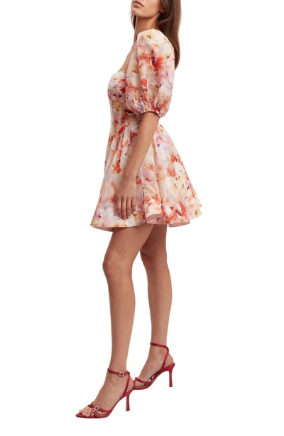 Bardot Kiah Floral Corset Minidress In Painterly Floral