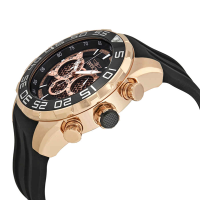 Shop Invicta Speedway Chronograph Black Dial Men's Watch 26304 In Black / Gold Tone / Rose / Rose Gold Tone