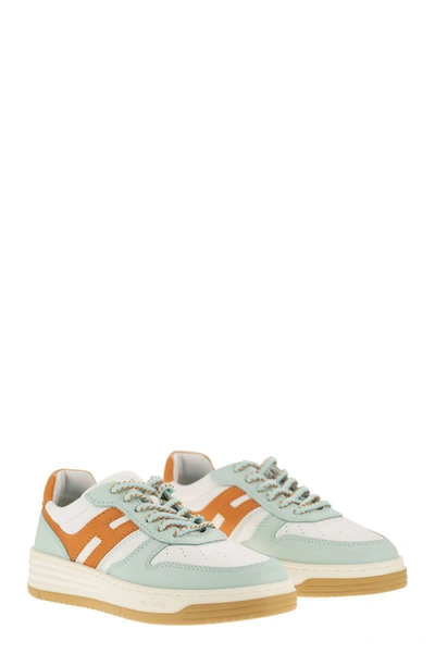 Shop Hogan Sneakers H630 In Green/orange