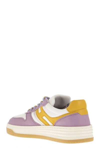 Shop Hogan Sneakers H630 In Purple/yellow
