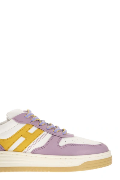 Shop Hogan Sneakers H630 In Purple/yellow