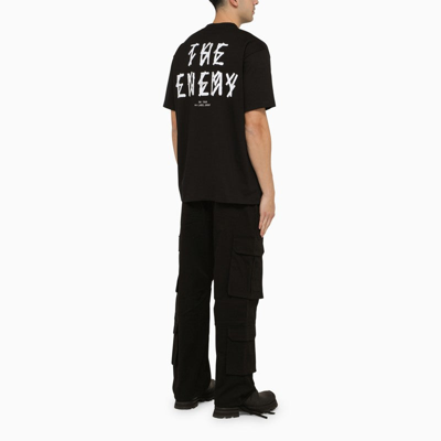 Shop 44 Label Group The Enemy Print Black Crew-neck T-shirt Men