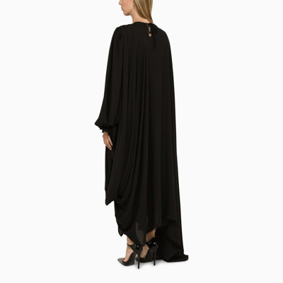 Shop Balenciaga Draped Black Dress Women