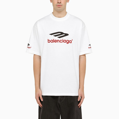 Shop Balenciaga Icon 3b Sport T-shirt White Men