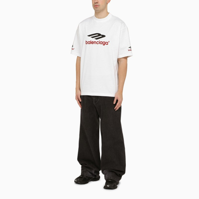 Shop Balenciaga Icon 3b Sport T-shirt White Men