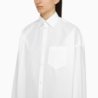 Shop Balenciaga White Cotton Shirt With Logo Women