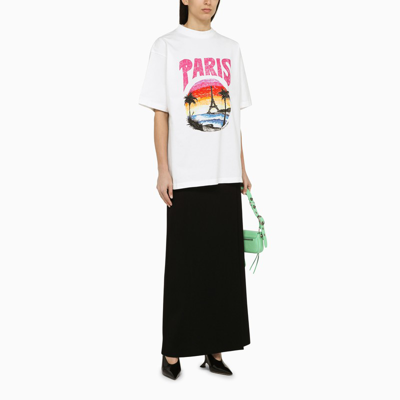 Shop Balenciaga White Crew-neck T-shirt With Print Women