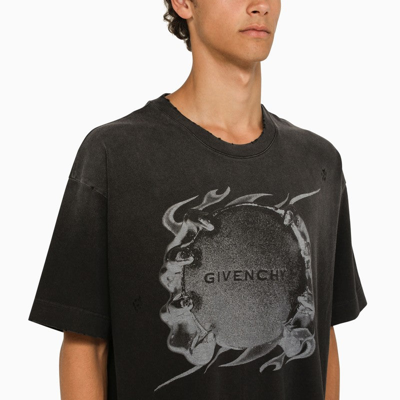 Shop Givenchy Black Cotton Crew-neck T-shirt Men