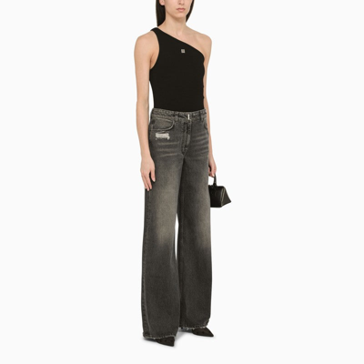 Shop Givenchy Black One-shoulder Top In Viscose Women