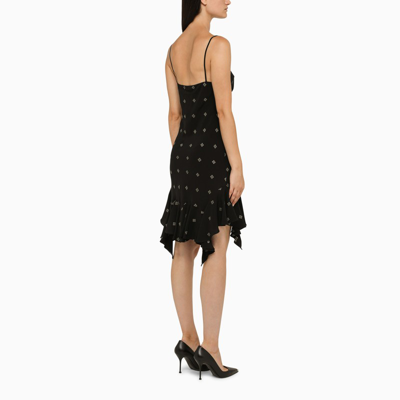 Shop Givenchy Black Silk Dress With 4g Women