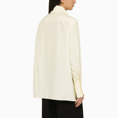 Shop Givenchy Cream Shirt With Lavaliere Collar Women
