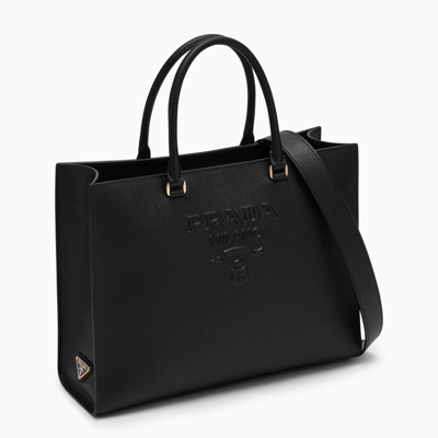 Shop Prada Black Saffiano Leather Bag Women