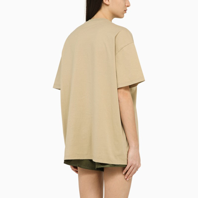 Shop Prada Rope-coloured T-shirt In Cotton Jersey Women In Cream